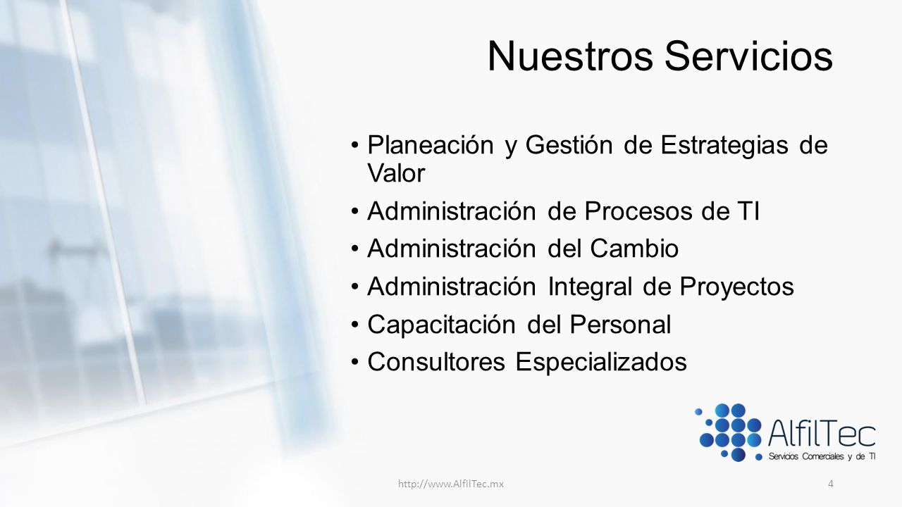 Nuestros Servicios Planeación y Gestión de Estrategias de Valor
