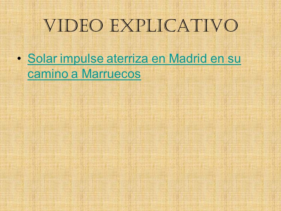 VIDEO EXPLICATIVO Solar impulse aterriza en Madrid en su camino a Marruecos