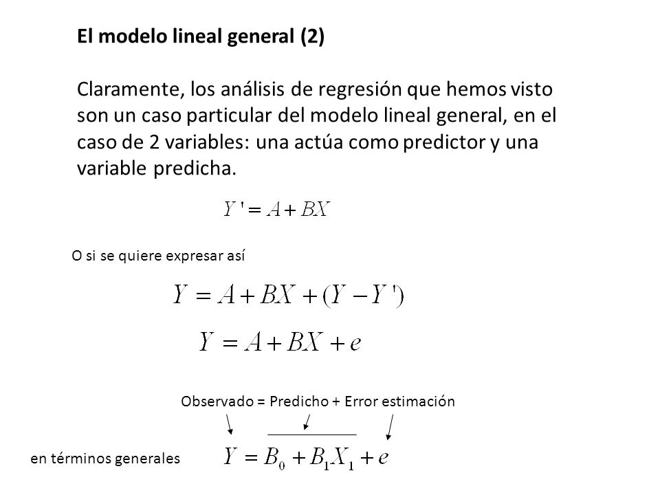 El modelo lineal general (2)