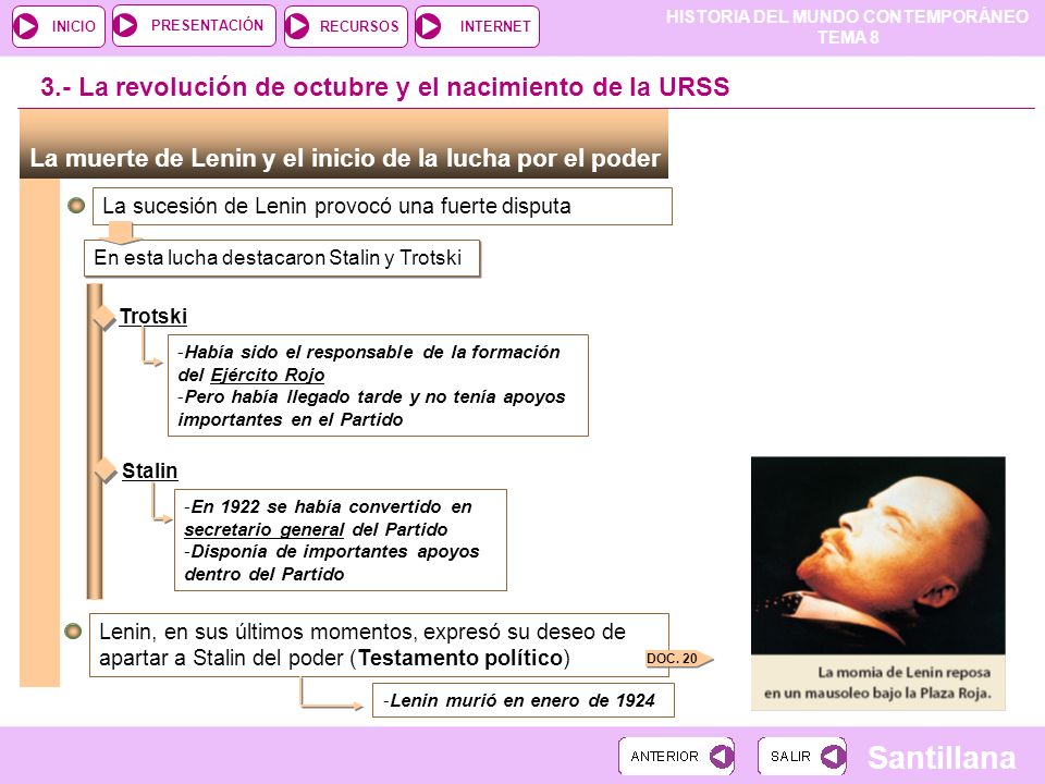 3.- La revolución de octubre y el nacimiento de la URSS