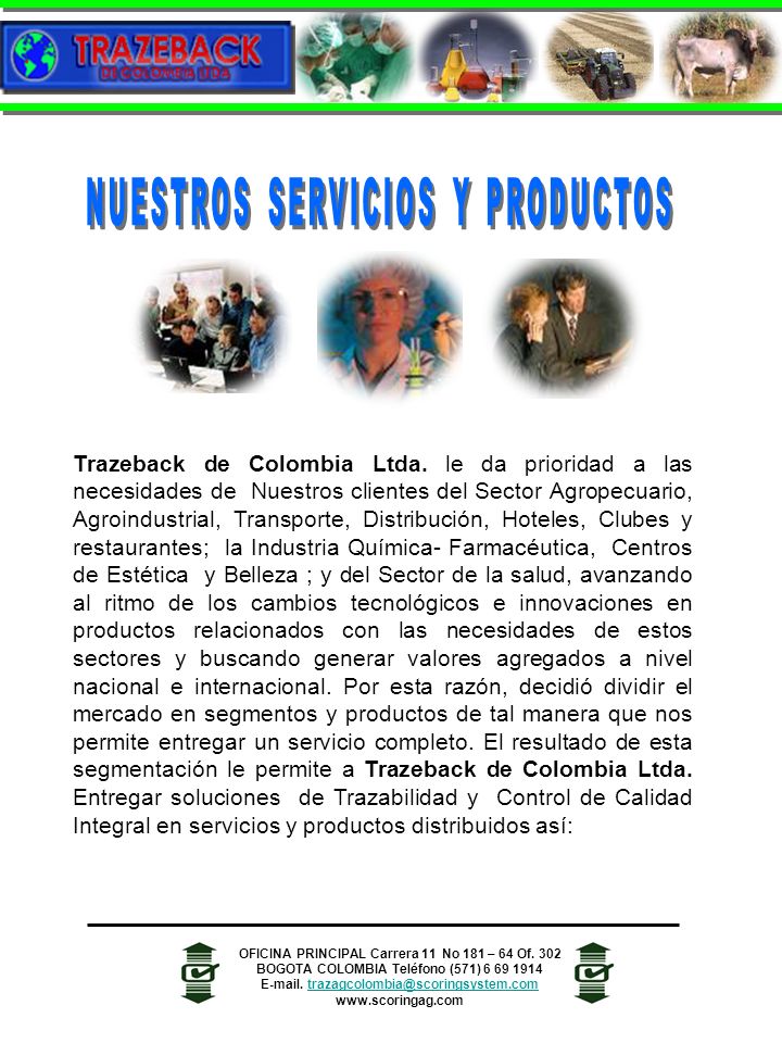 NUESTROS SERVICIOS Y PRODUCTOS