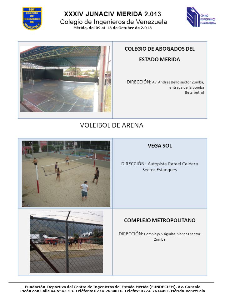 Mérida, del 09 aL 13 de Octubre de 2.013