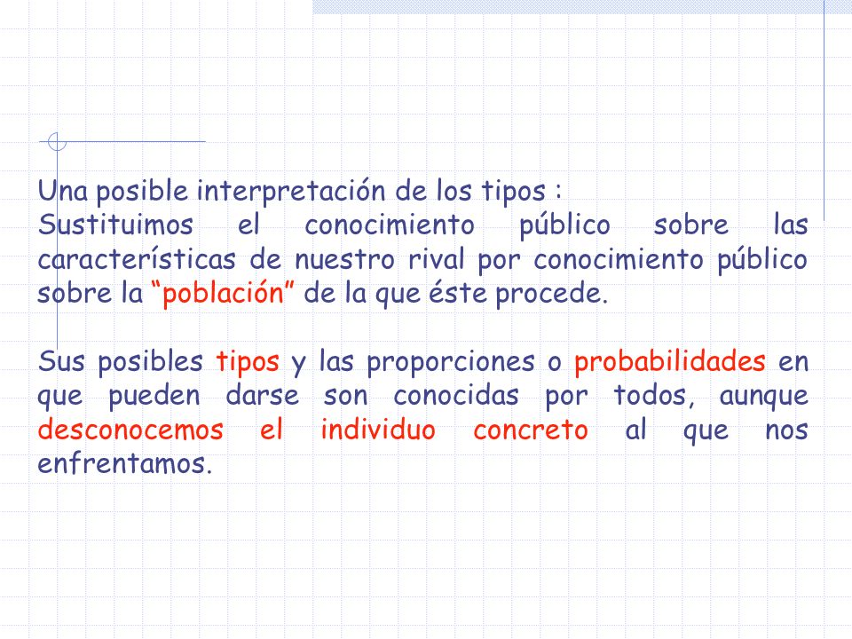 Una posible interpretación de los tipos :