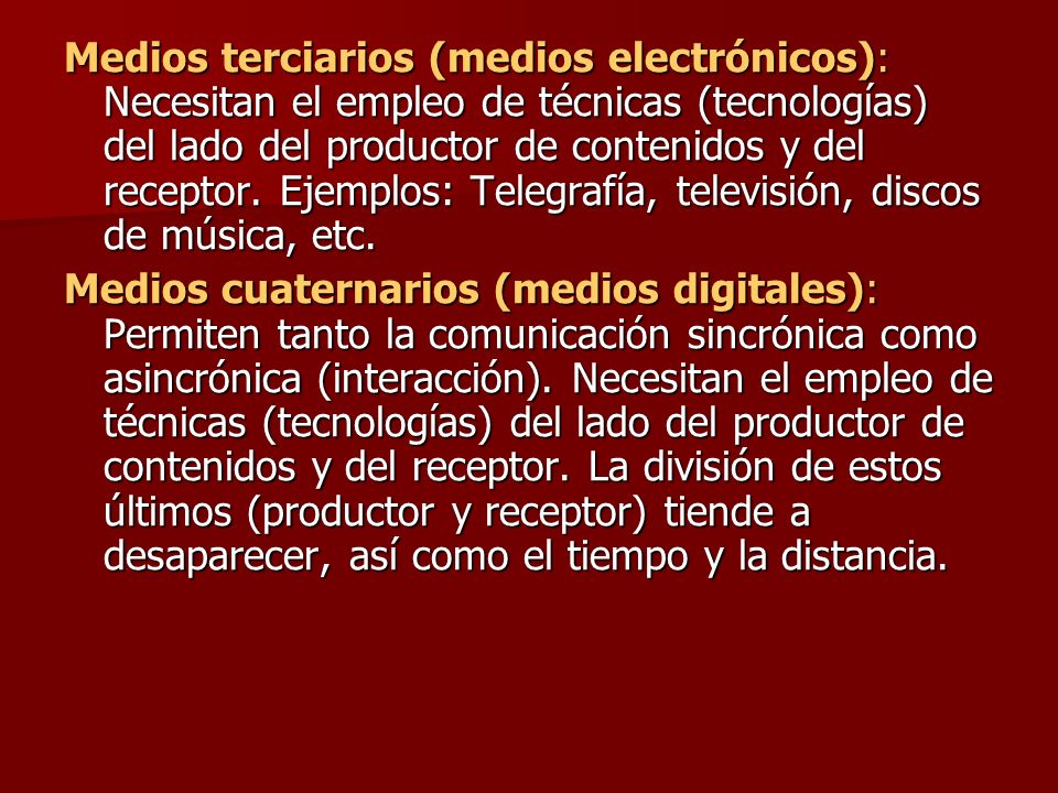 CLASIFICACIÓN DE LOS MEDIOS DE COMUNICACIÓN - ppt descargar