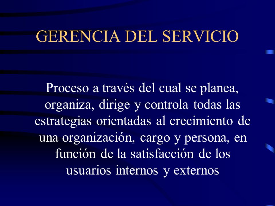 GERENCIA DEL SERVICIO