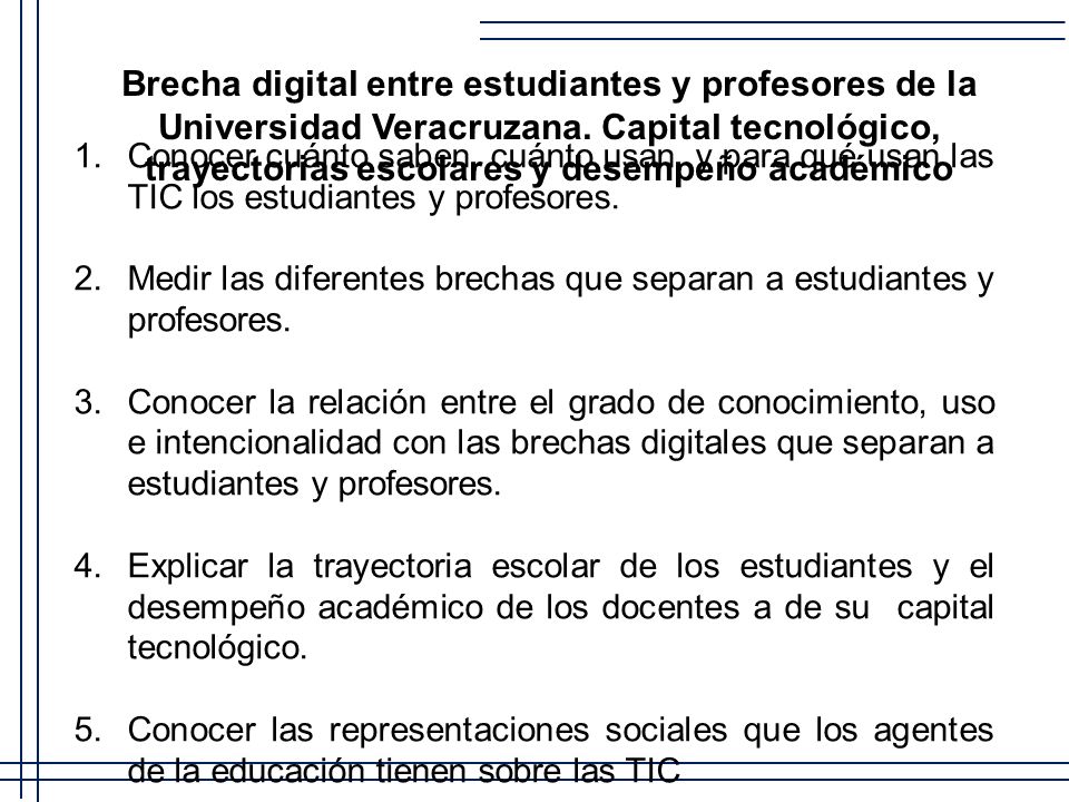 Brecha digital entre estudiantes y profesores de la Universidad Veracruzana. Capital tecnológico, trayectorias escolares y desempeño académico