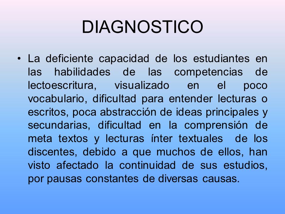 DIAGNOSTICO