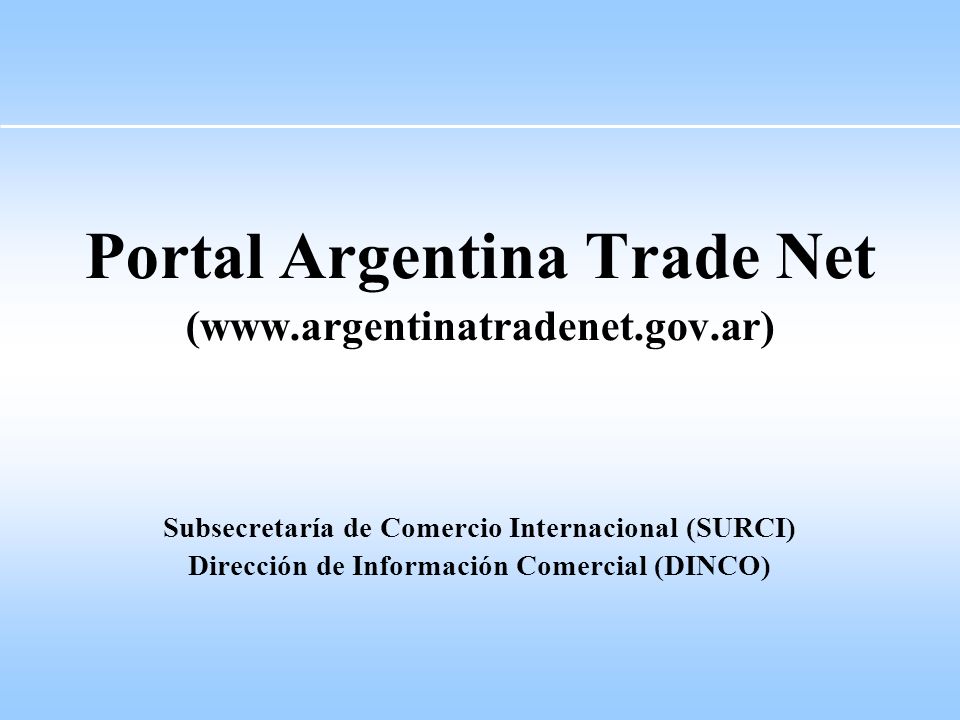 Portal Argentina Trade Net