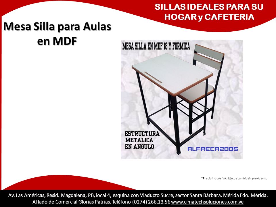 SILLAS IDEALES PARA SU HOGAR y CAFETERIA Mesa Silla para Aulas en MDF