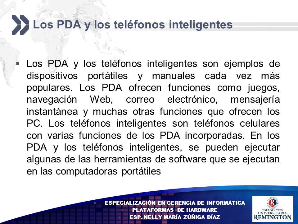Los PDA y los teléfonos inteligentes