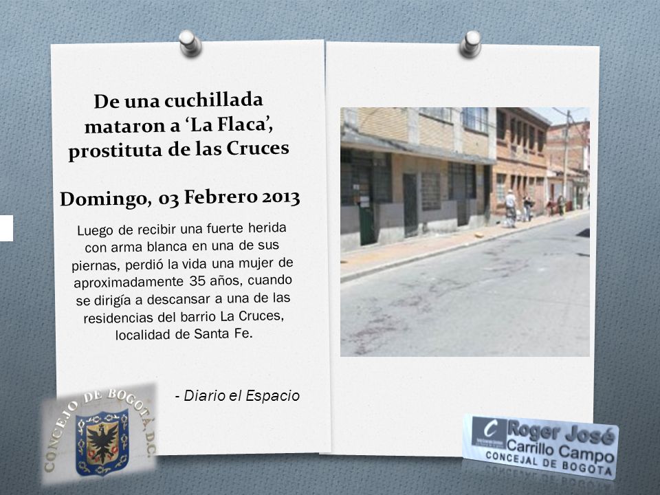 De una cuchillada mataron a ‘La Flaca’, prostituta de las Cruces Domingo, 03 Febrero 2013