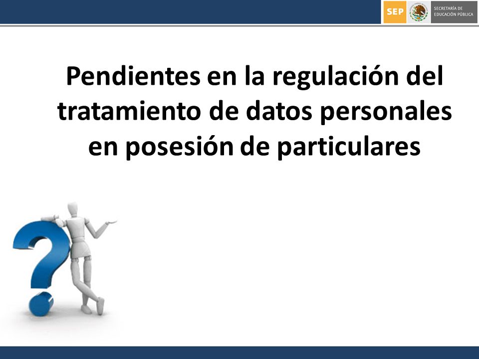 Pendientes en la regulación del tratamiento de datos personales en posesión de particulares