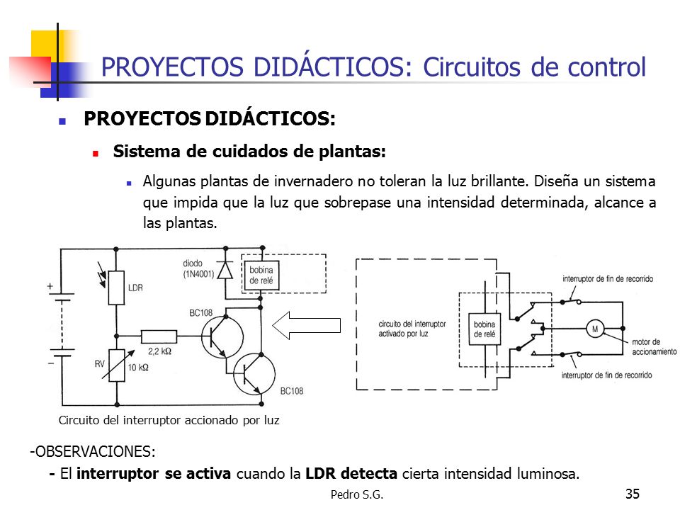 PROYECTOS DIDÁCTICOS: Circuitos de control