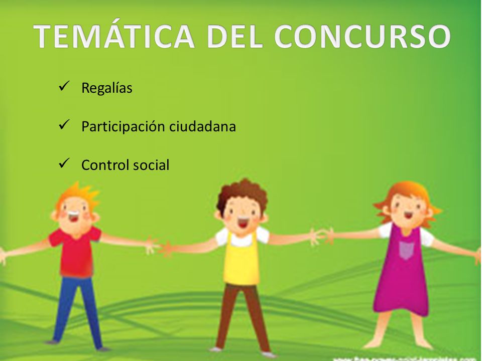 TEMÁTICA DEL CONCURSO Regalías Participación ciudadana Control social