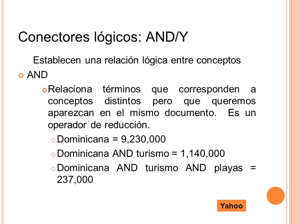 Conectores lógicos: AND/Y