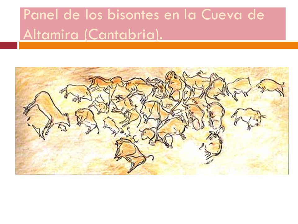 Panel de los bisontes en la Cueva de Altamira (Cantabria).