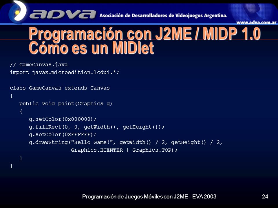 Programación con J2ME / MIDP 1.0 Cómo es un MIDlet