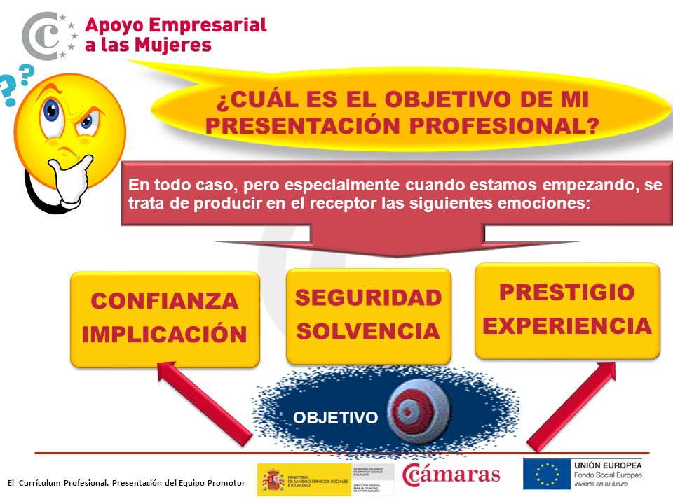 ¿CUÁL ES EL OBJETIVO DE MI PRESENTACIÓN PROFESIONAL