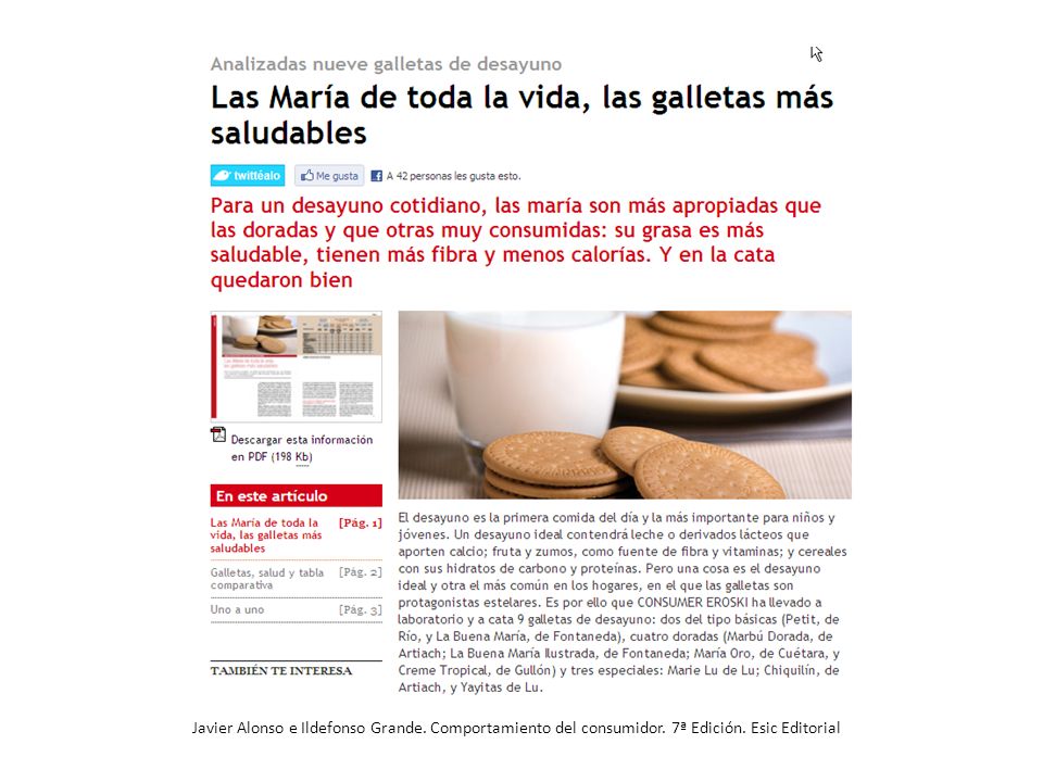 Javier Alonso e Ildefonso Grande. Comportamiento del consumidor