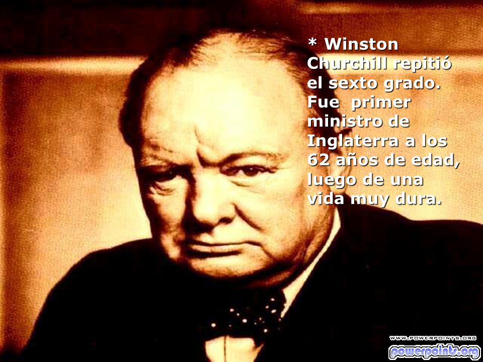 Winston Churchill repitió el sexto grado