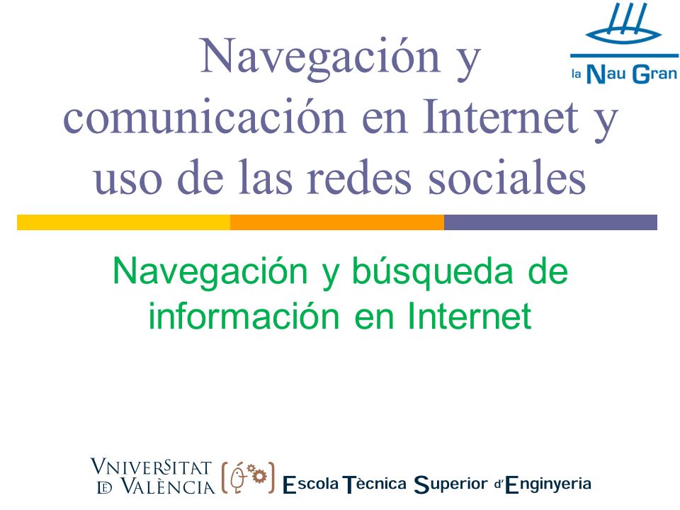 Navegación y comunicación en Internet y uso de las redes sociales
