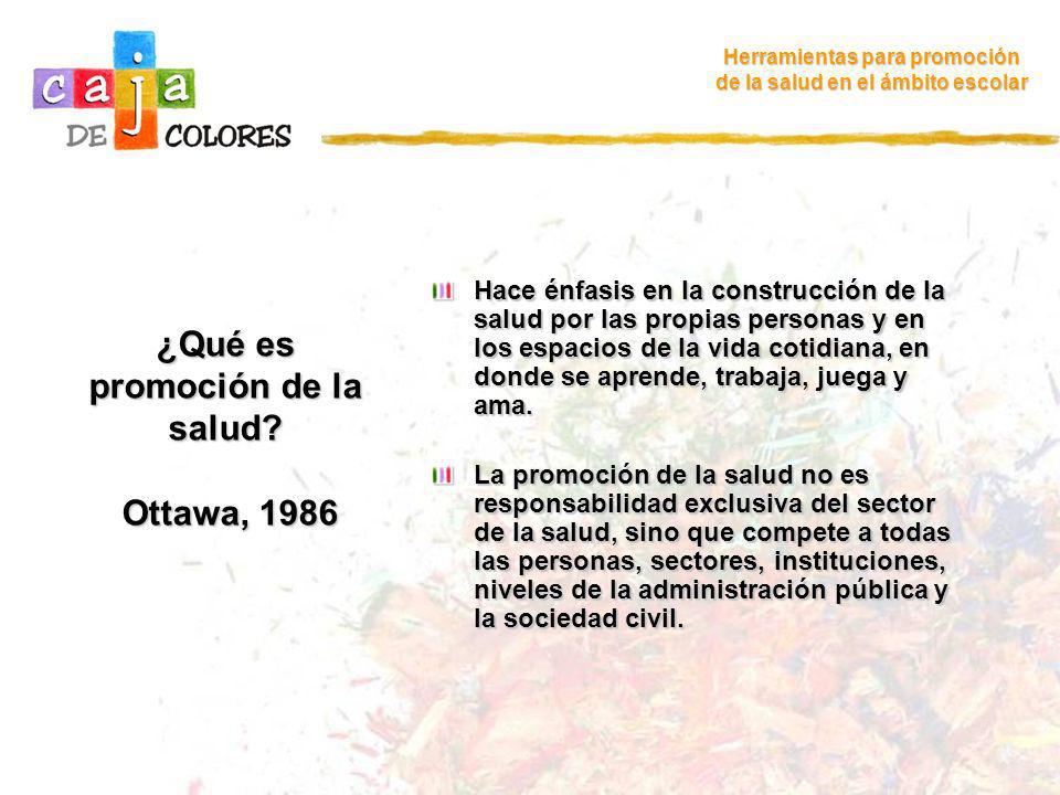 ¿Qué es promoción de la salud Ottawa, 1986