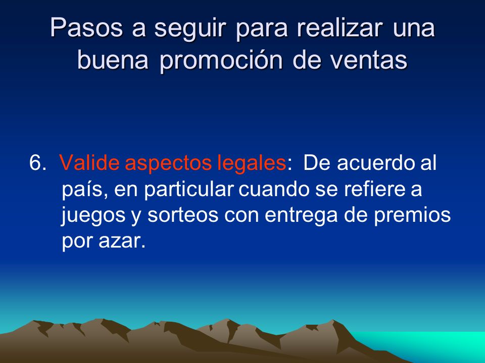 Pasos a seguir para realizar una buena promoción de ventas