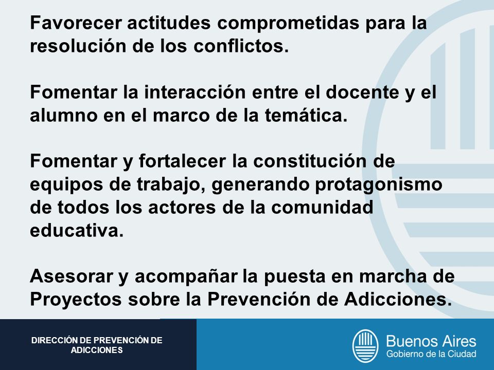 Favorecer actitudes comprometidas para la resolución de los conflictos