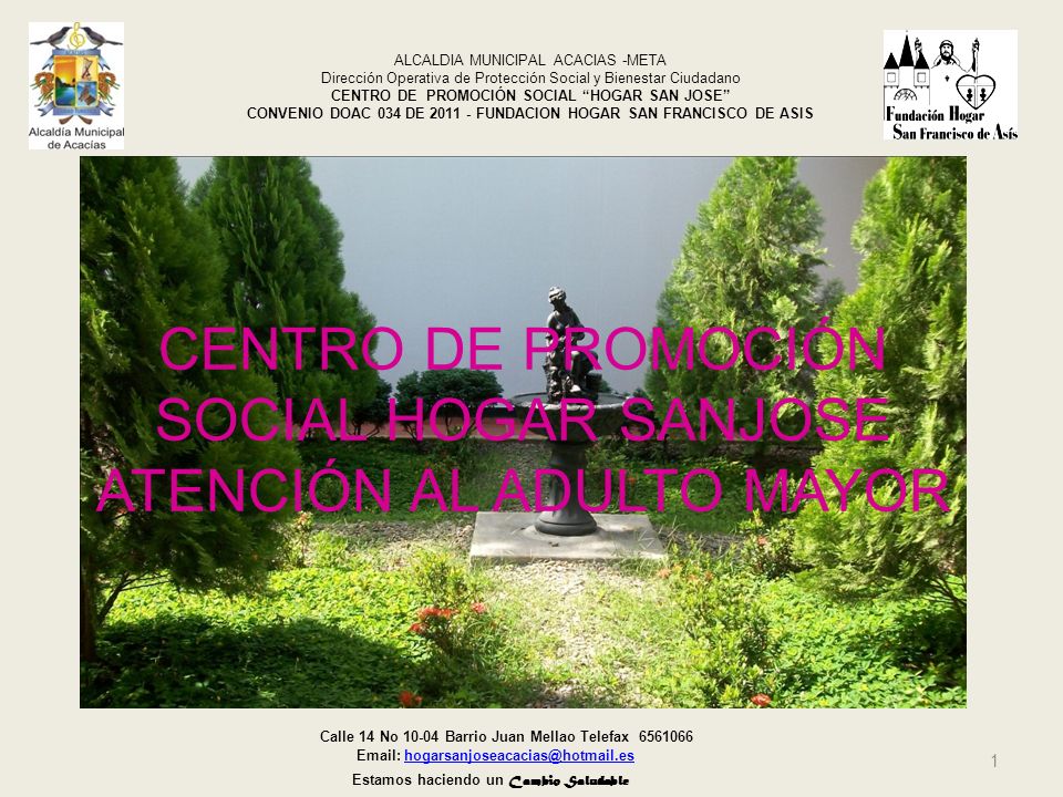 CENTRO DE PROMOCIÓN SOCIAL HOGAR SANJOSE ATENCIÓN AL ADULTO MAYOR