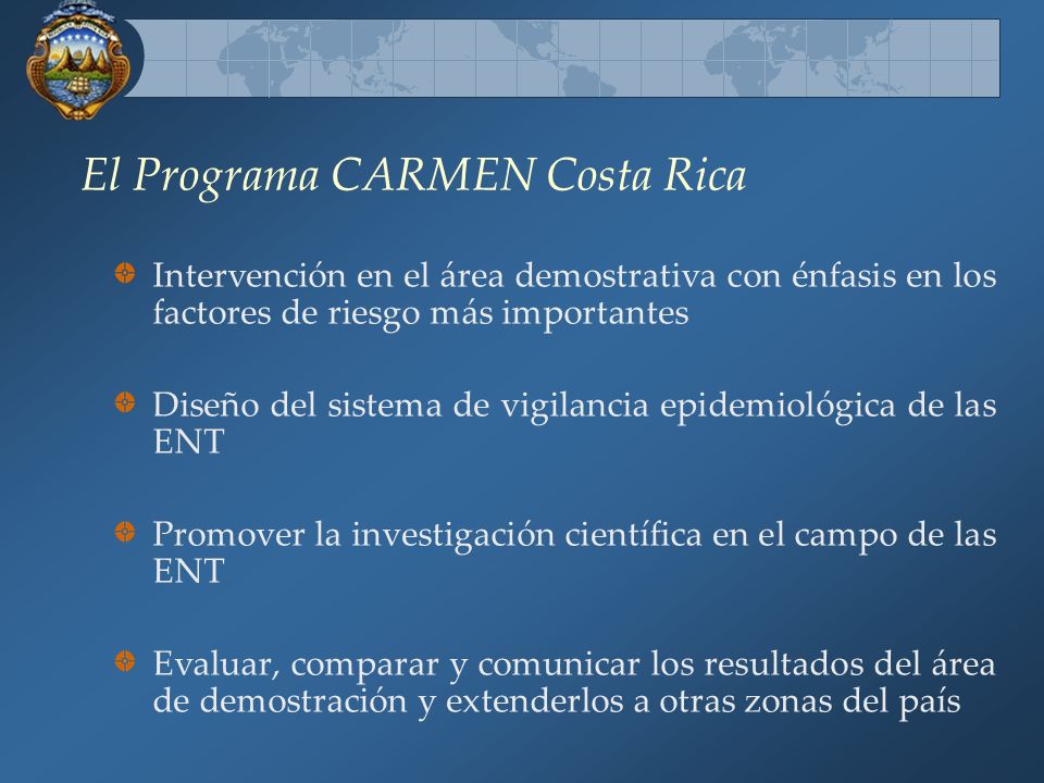 El Programa CARMEN Costa Rica