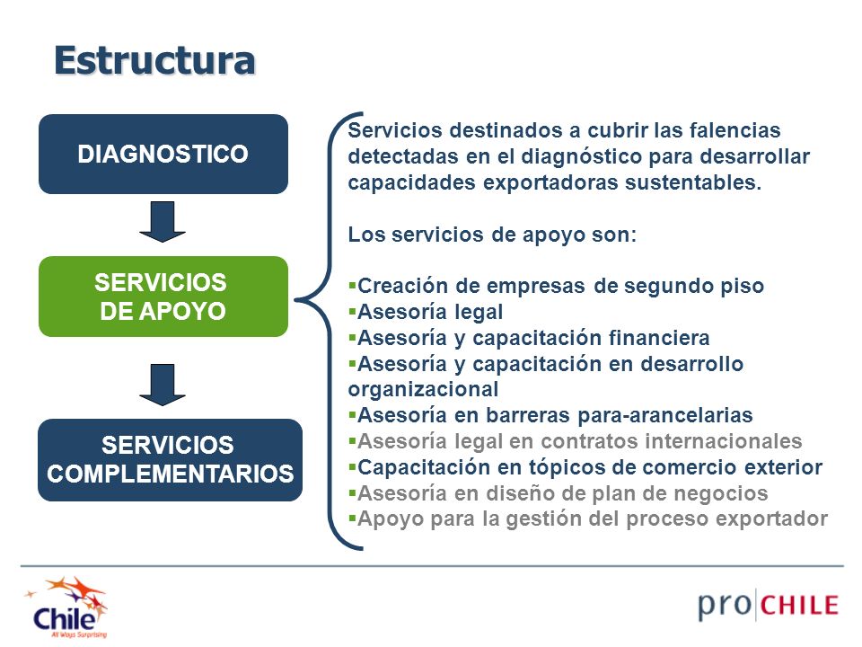 Estructura DIAGNOSTICO SERVICIOS DE APOYO SERVICIOS COMPLEMENTARIOS