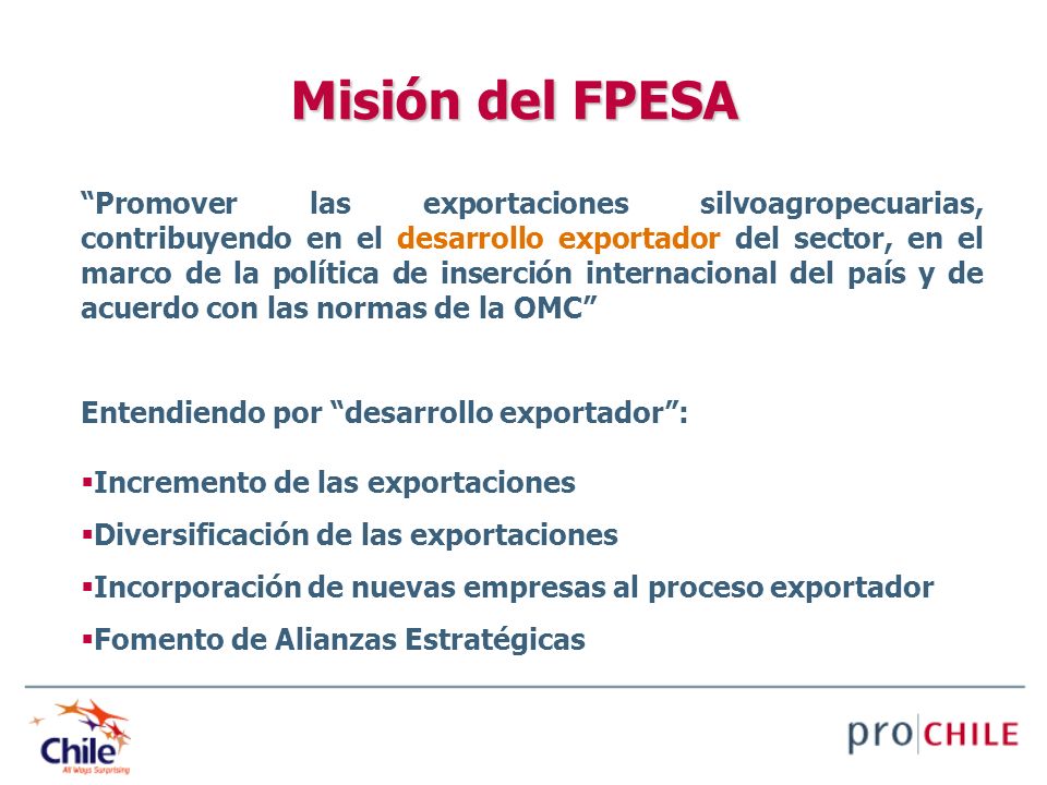 Misión del FPESA