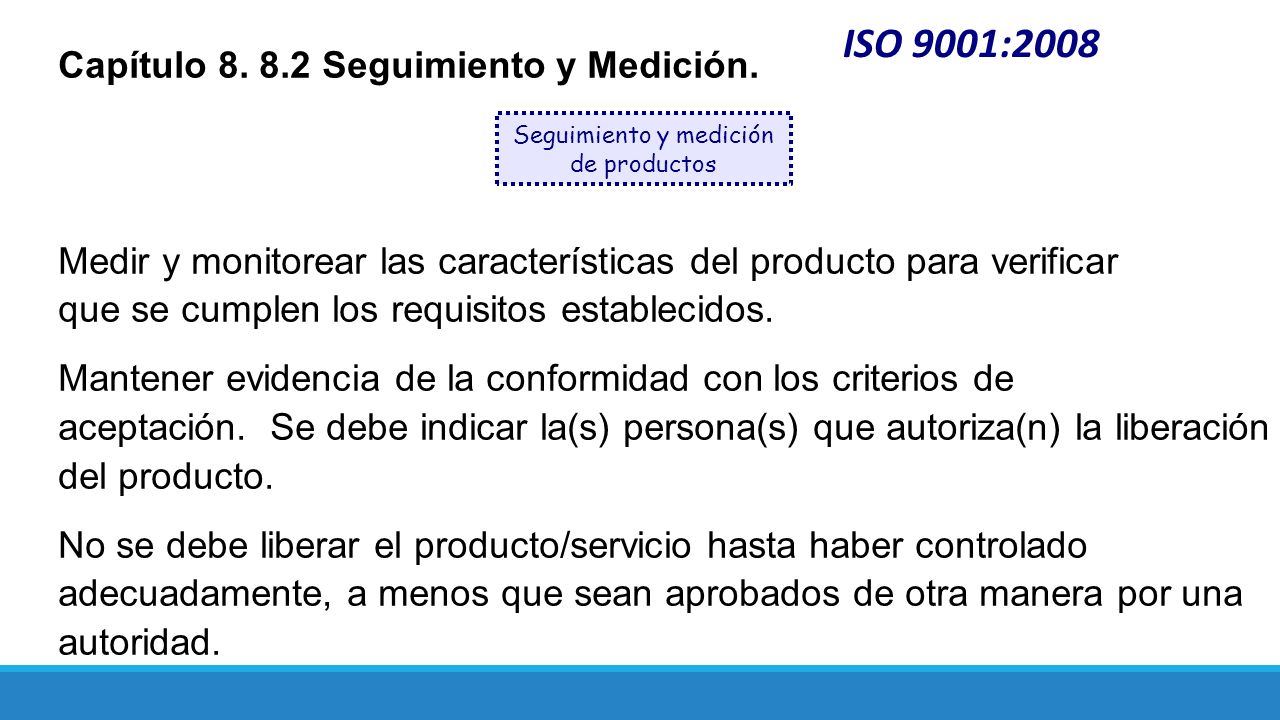 Seguimiento y medición de productos