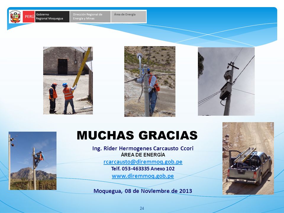 MUCHAS GRACIAS Ing. Rider Hermogenes Carcausto Ccori