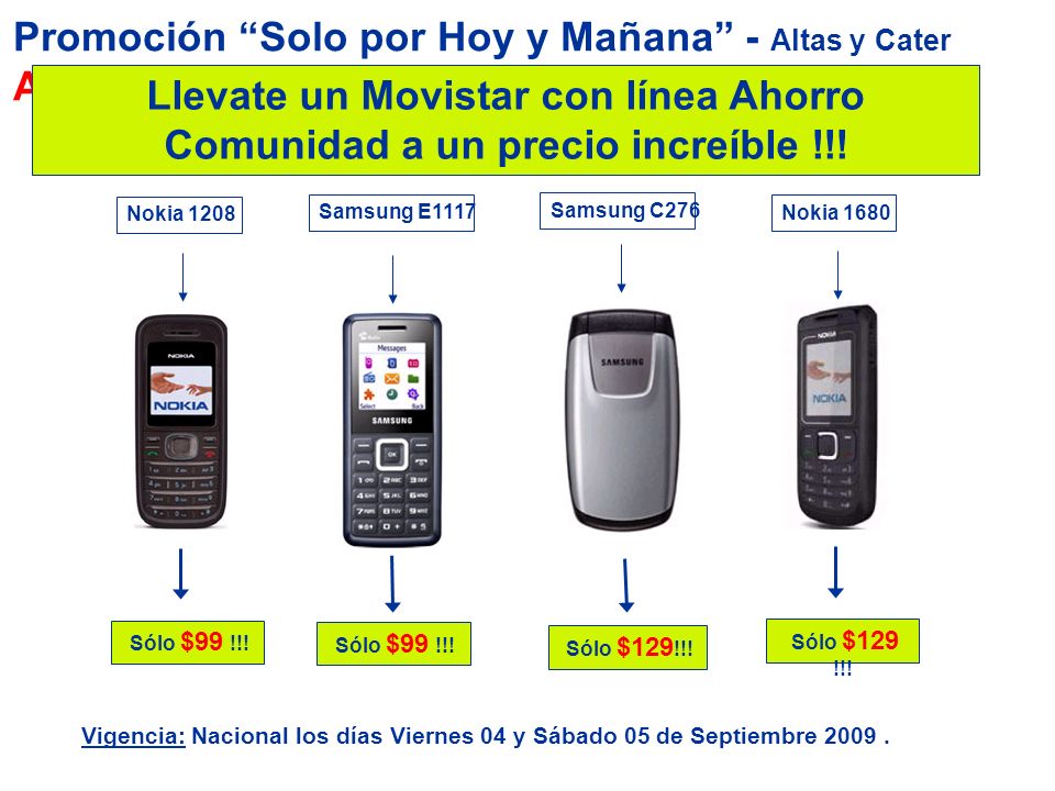 Promoción Solo por Hoy y Mañana - Altas y Cater AHORRO