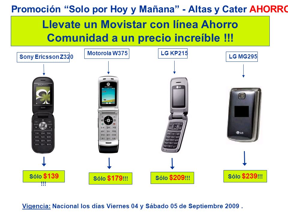 Promoción Solo por Hoy y Mañana - Altas y Cater AHORRO