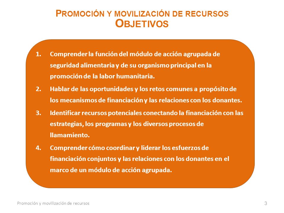 Promoción y movilización de recursos