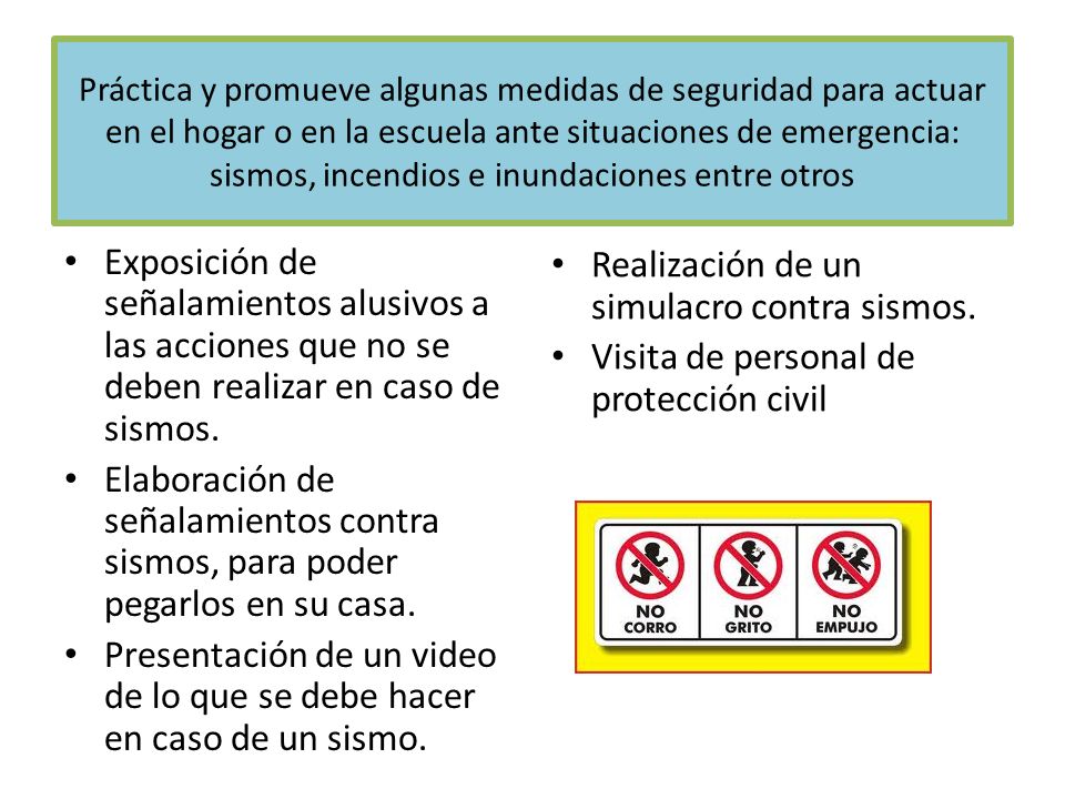 Presentación de un video de lo que se debe hacer en caso de un sismo.