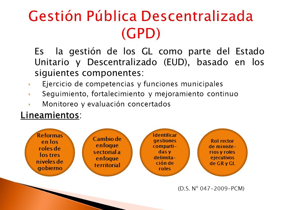 Gestión Pública Descentralizada (GPD)