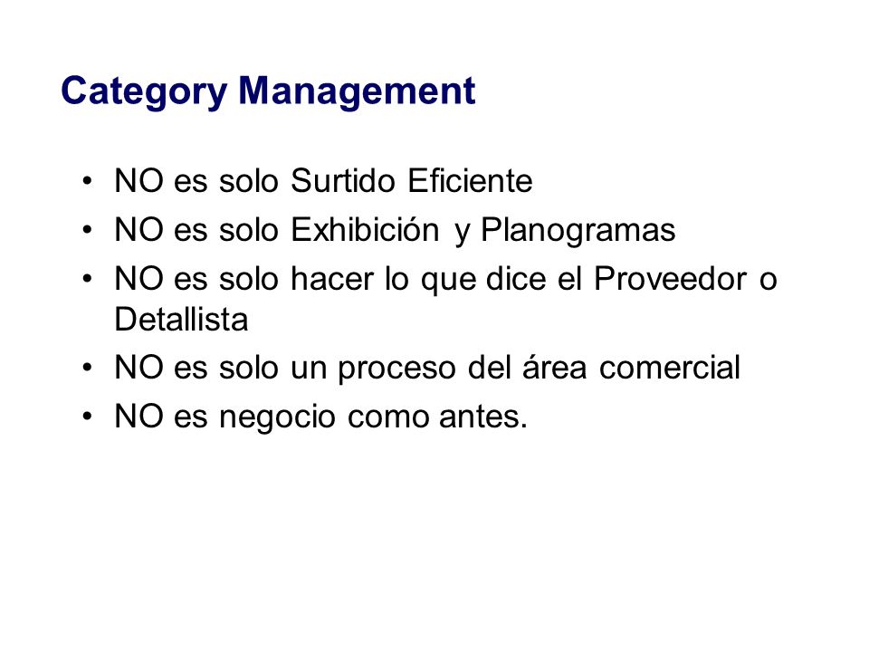 Category Management NO es solo Surtido Eficiente