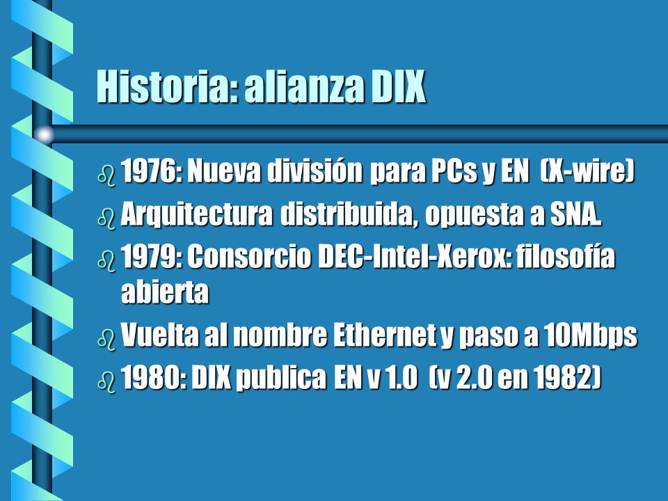 Historia: alianza DIX 1976: Nueva división para PCs y EN (X-wire)