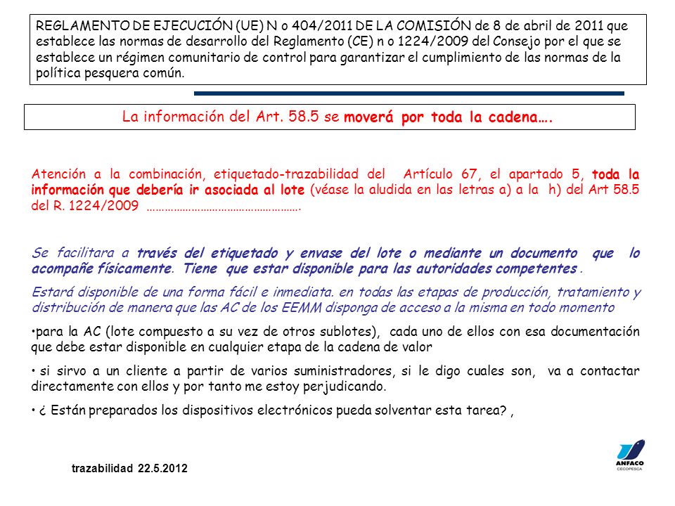La información del Art se moverá por toda la cadena….