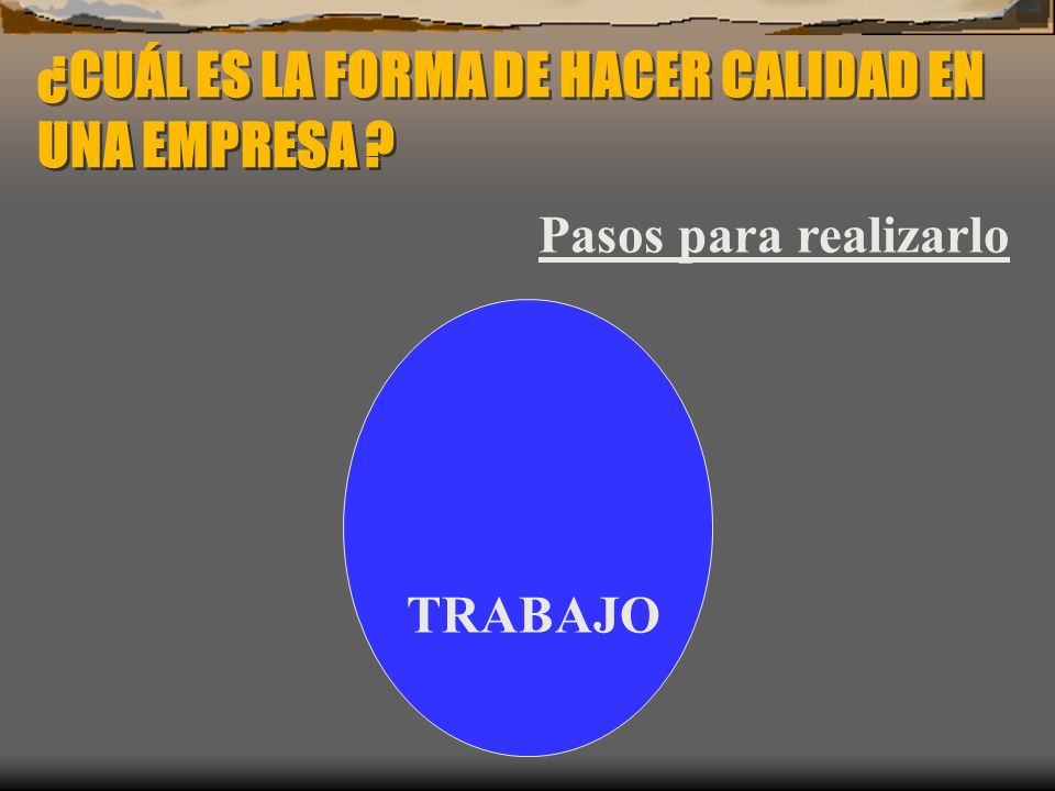 ¿CUÁL ES LA FORMA DE HACER CALIDAD EN UNA EMPRESA