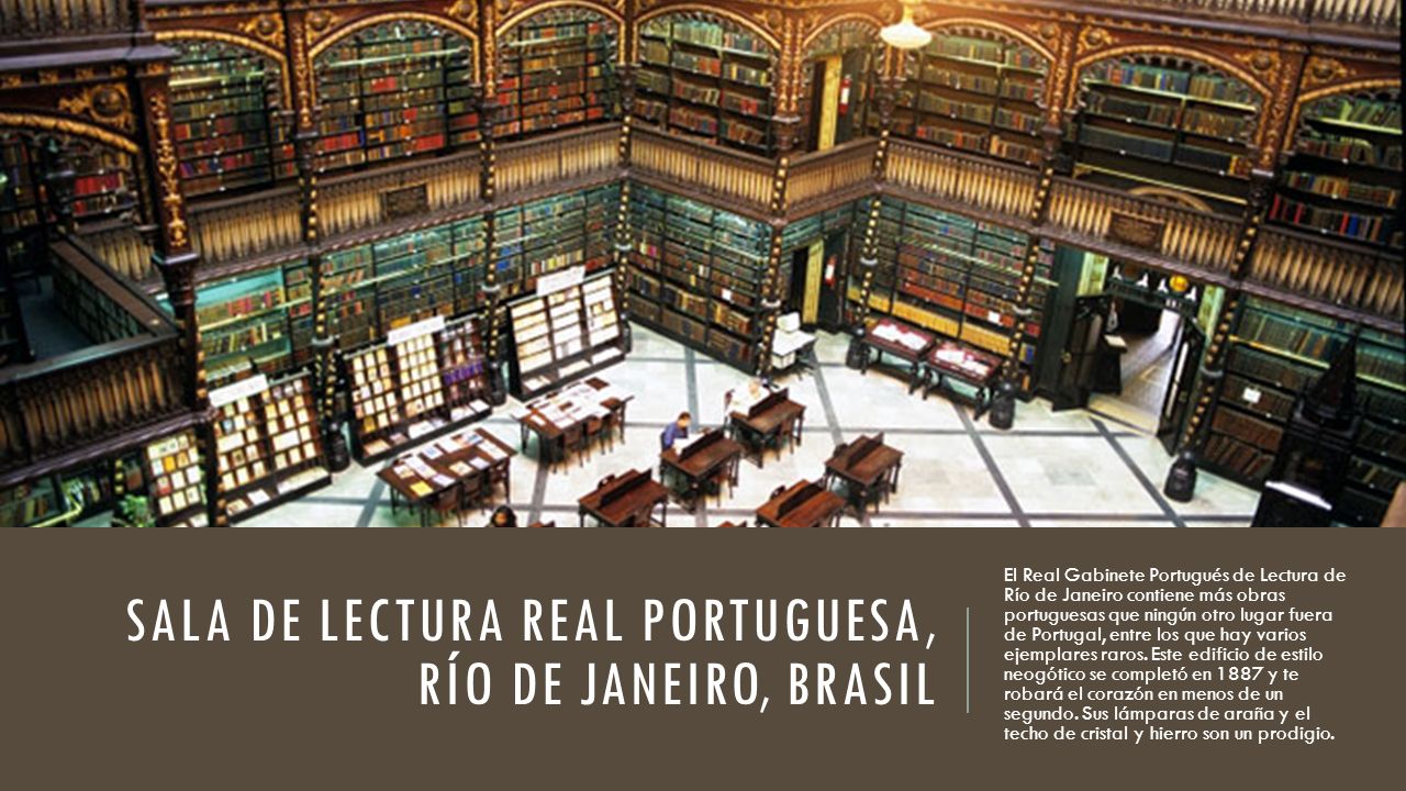 Sala de lectura real portuguesa, Río de Janeiro, Brasil