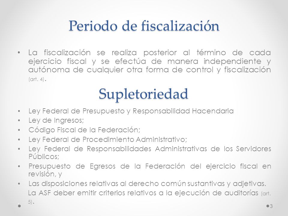 Periodo de fiscalización