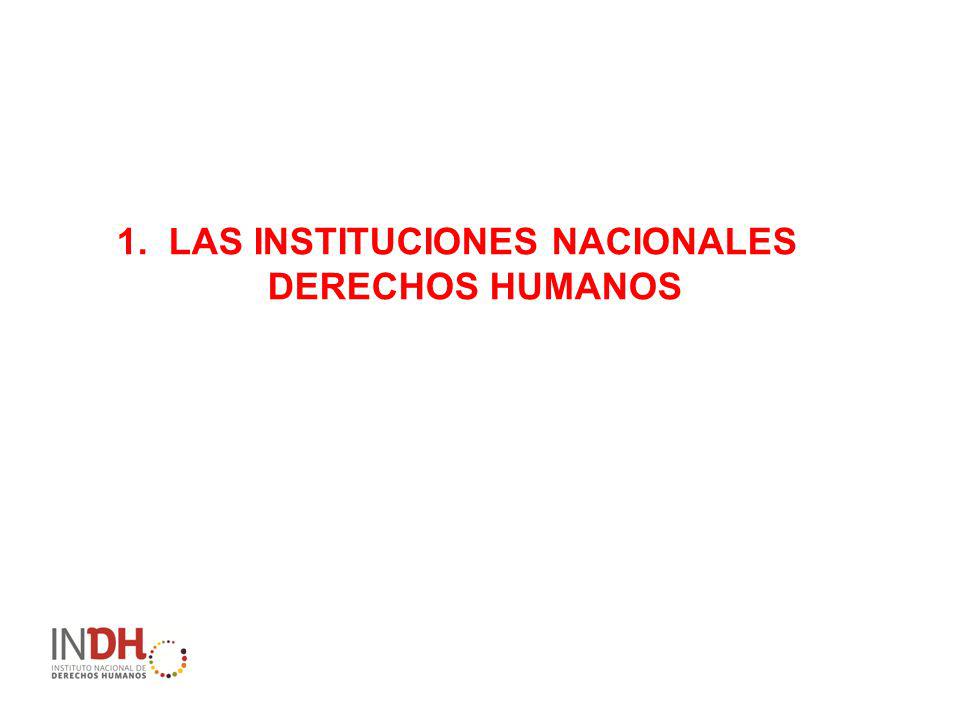 1. LAS INSTITUCIONES NACIONALES DERECHOS HUMANOS
