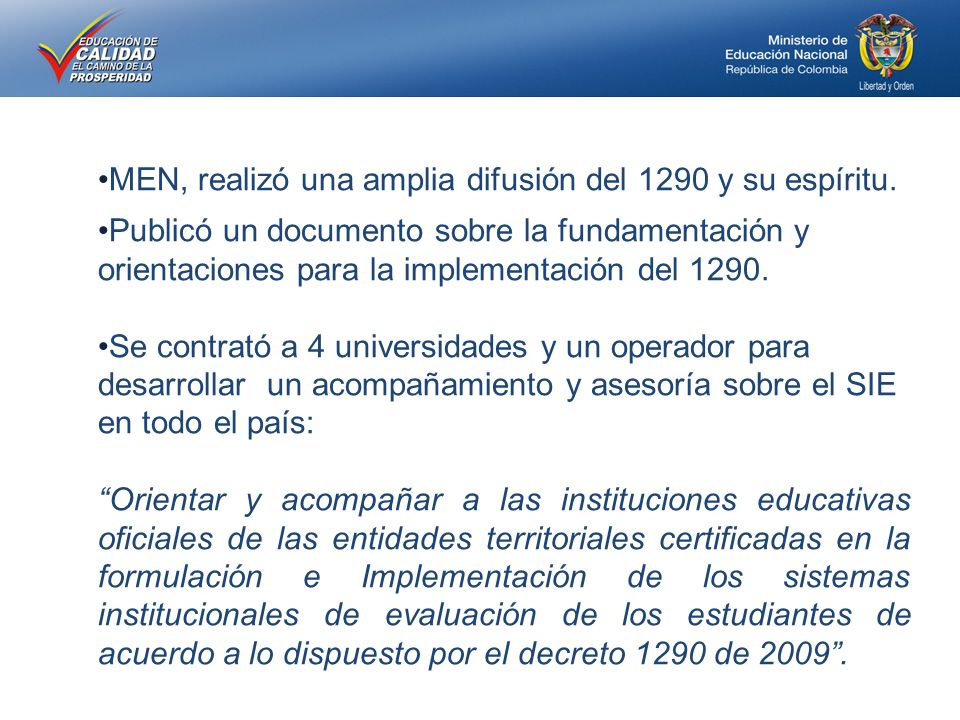 MEN, realizó una amplia difusión del 1290 y su espíritu.