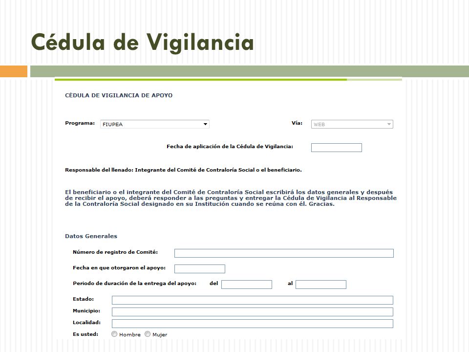 Cédula de Vigilancia Lista de vocabulario relacionada.