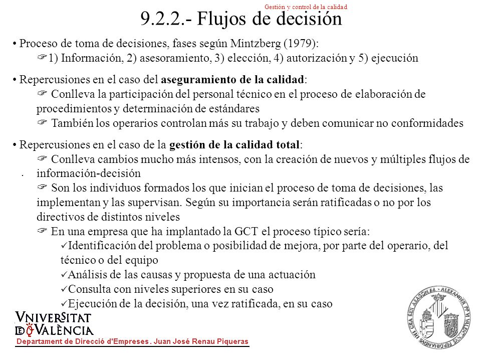 Flujos de decisión Proceso de toma de decisiones, fases según Mintzberg (1979):
