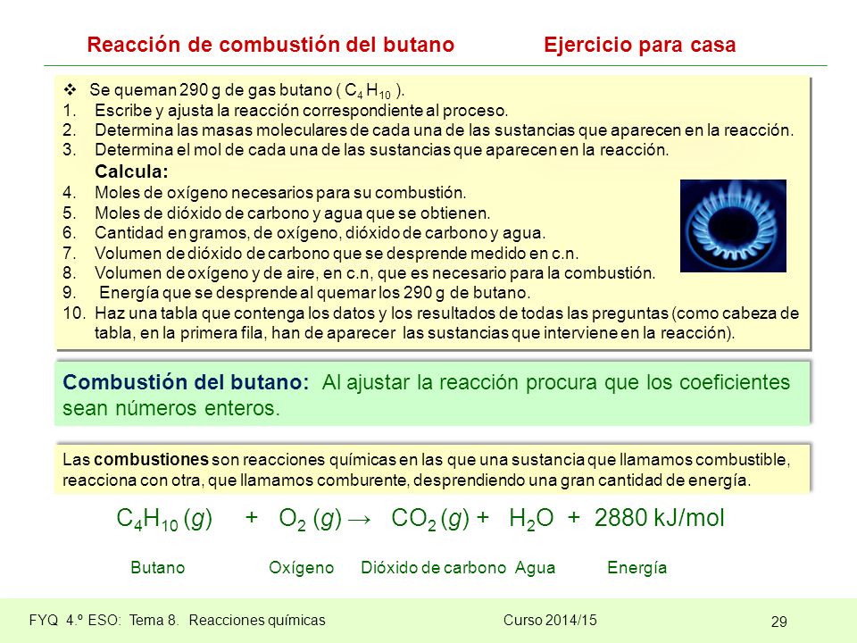 C4H10 (g) + O2 (g) → CO2 (g) + H2O kJ/mol